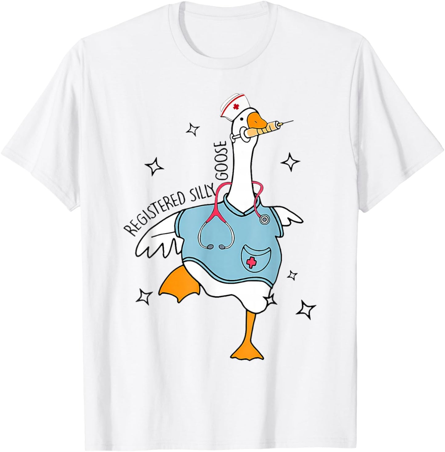 Nurse Registered Silly Goose Nursing School Nursing Rn T-Shirt - T-Shirt | White