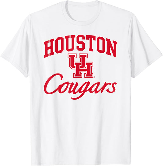 University of Houston | Houston Blue Collection Arch Script T-Shirt - T-Shirt | White
