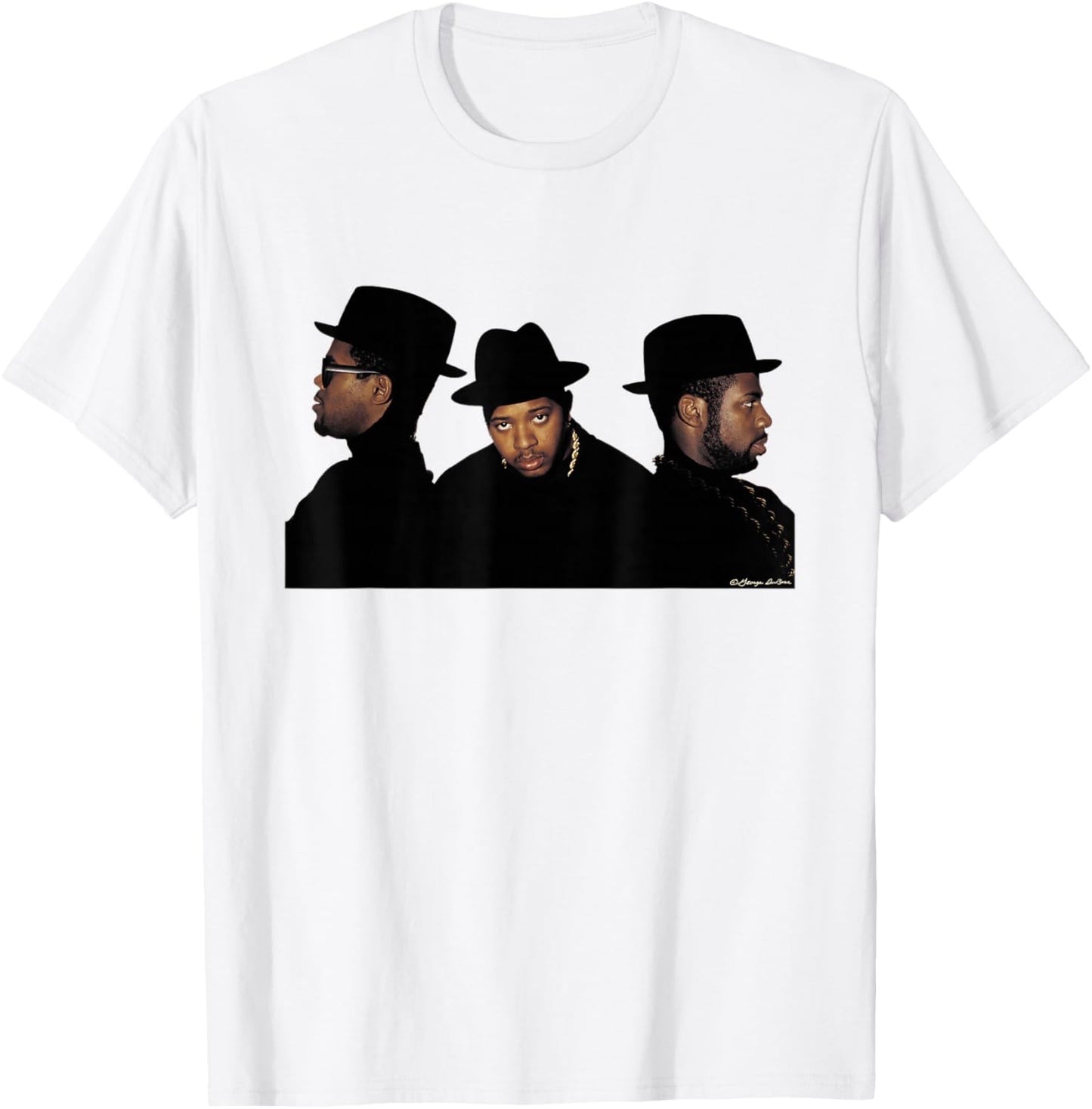 Run-DMC Hip Hop Group Photo By George DuBose T-Shirt - T-Shirt | White