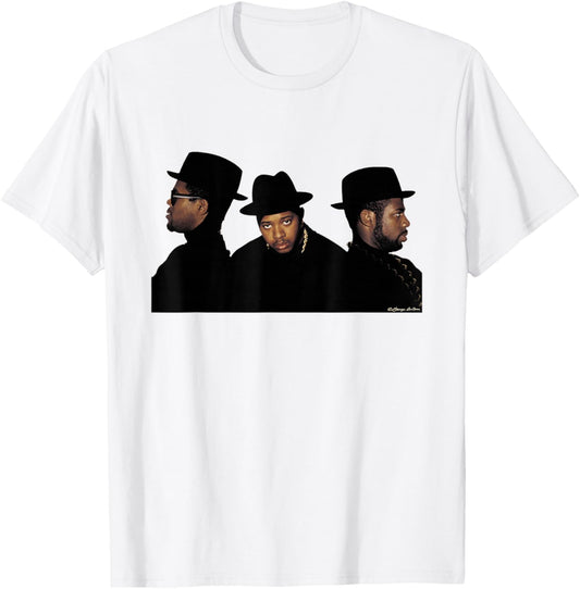 Run-DMC Hip Hop Group Photo By George DuBose T-Shirt - T-Shirt | White