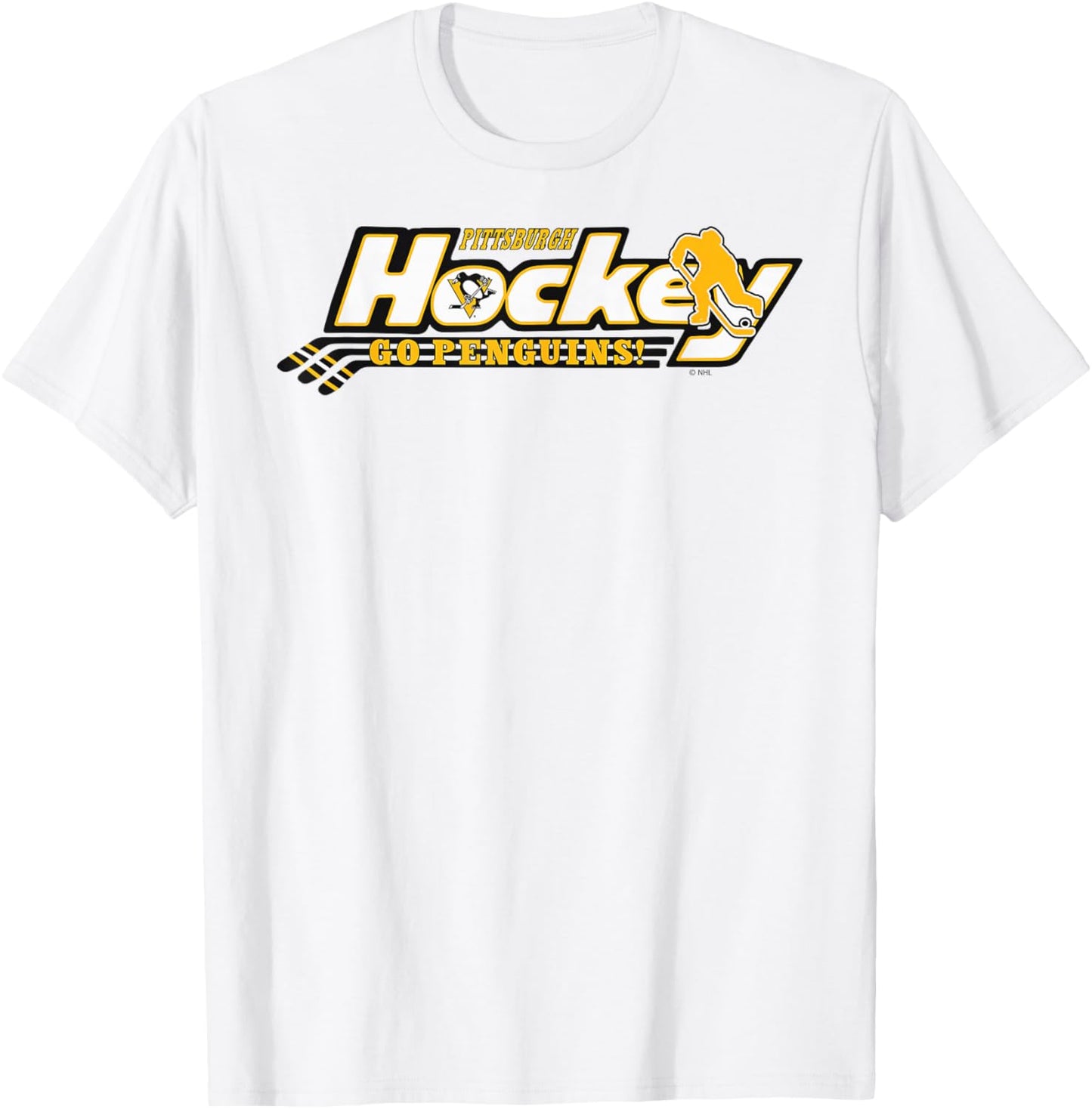 Pittsburgh Penguins Hockey Gray Officially Licensed T-Shirt - T-Shirt | White