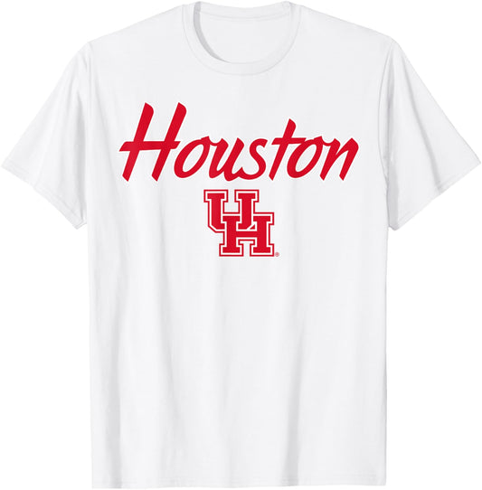 University of Houston | Houston Blue Collection Script Icon T-Shirt - T-Shirt | White