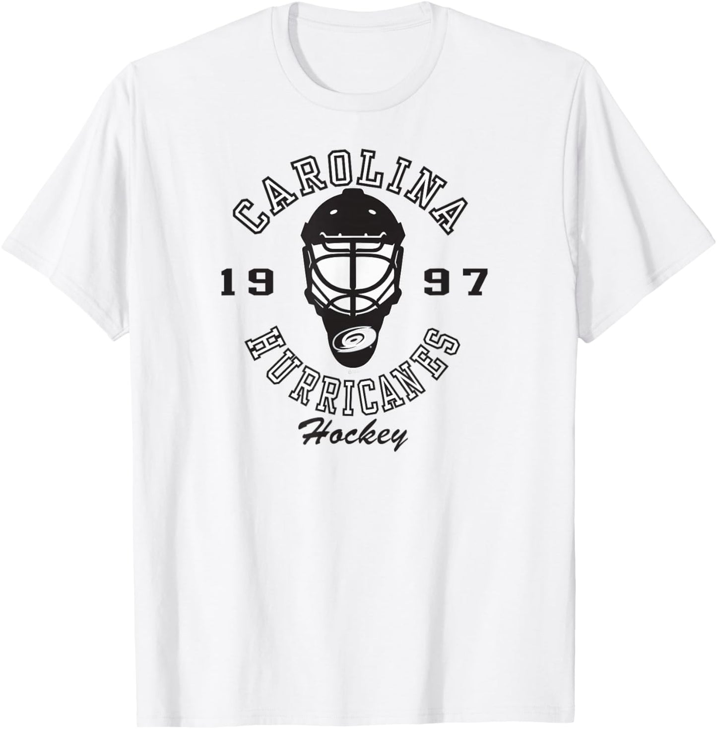 Carolina Hurricanes Hockey Mask Red Officially Licensed T-Shirt - T-Shirt | White