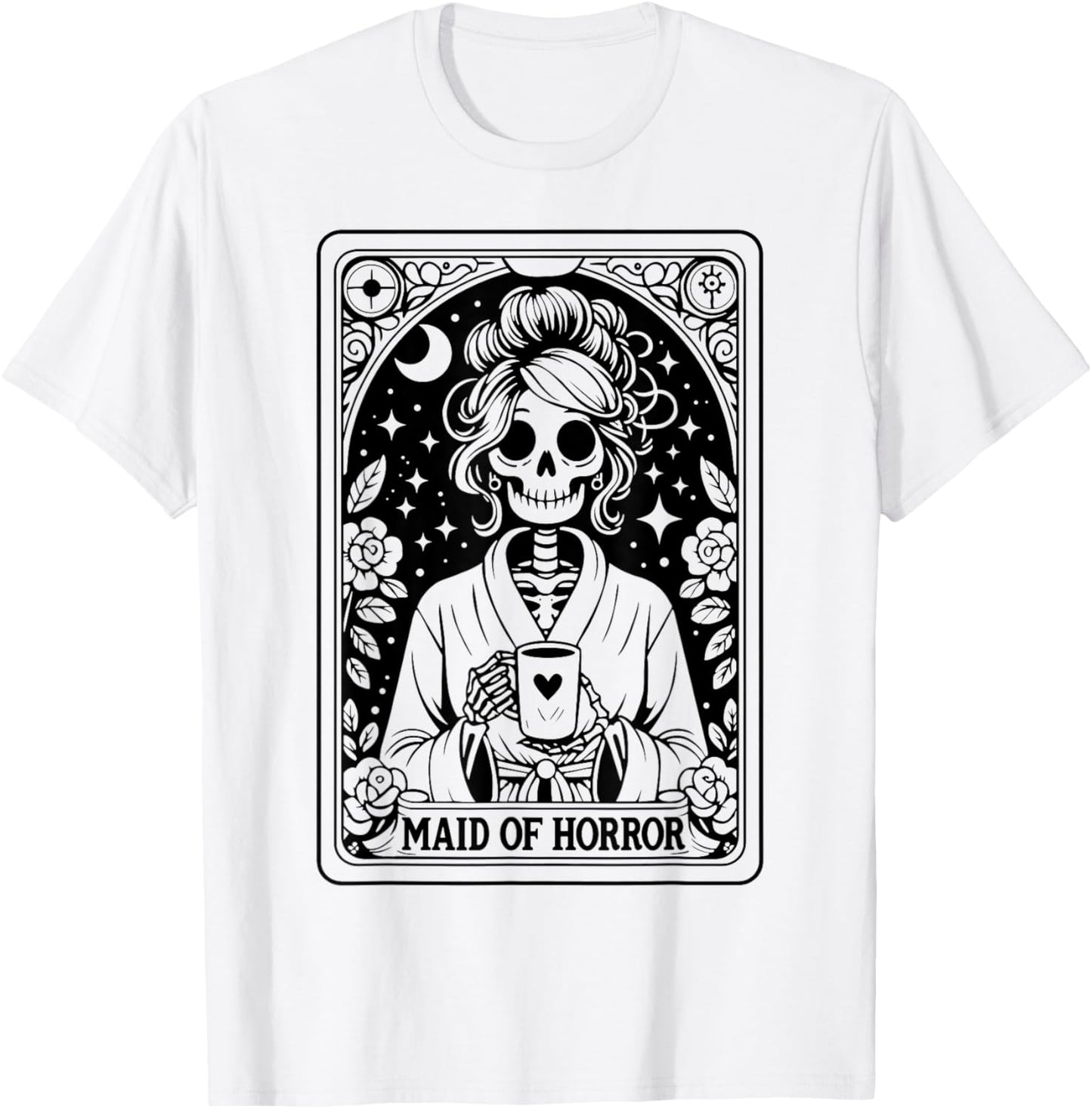 Maid Of Honor Tarot Card Coven Bride Gothic Bachelorette T-Shirt - T-Shirt | White