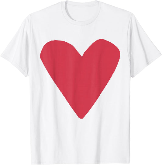 Red Heart Pink T-Shirt - T-Shirt | White