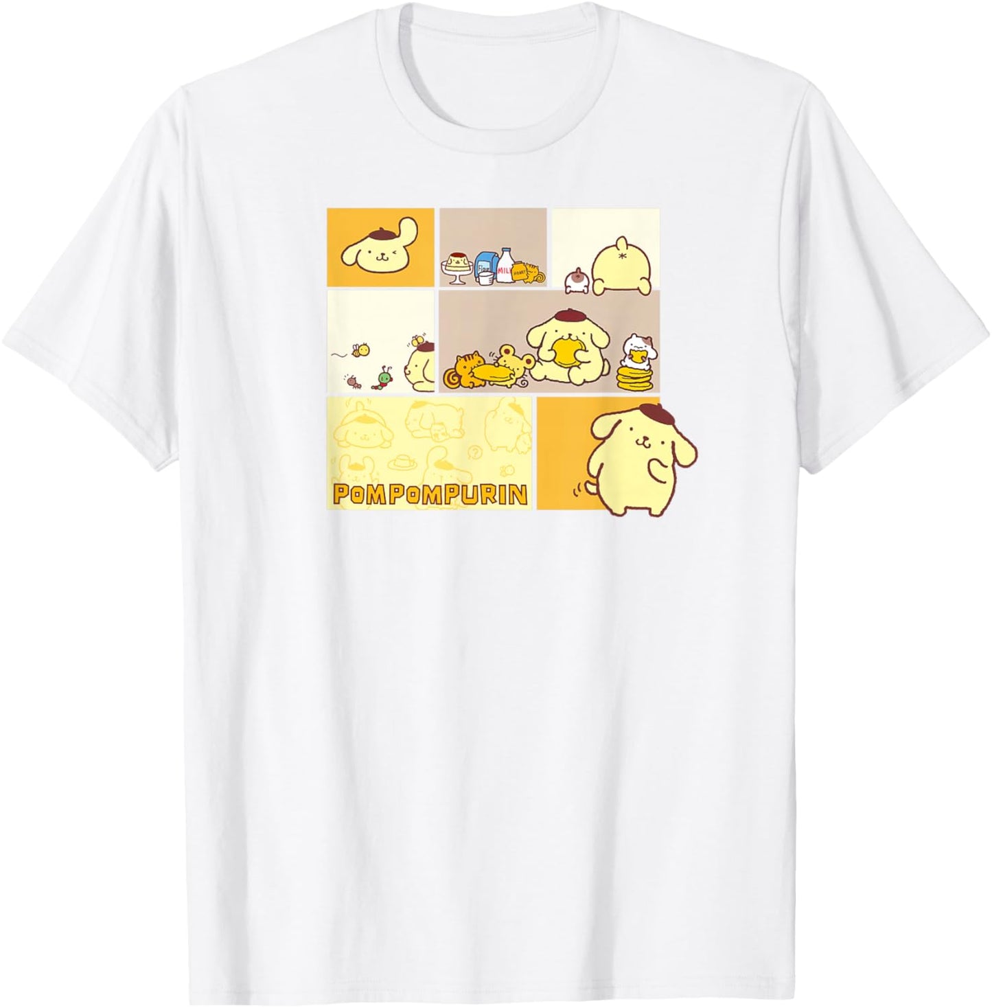 Pompompurin Snack Time T-Shirt - T-Shirt | White