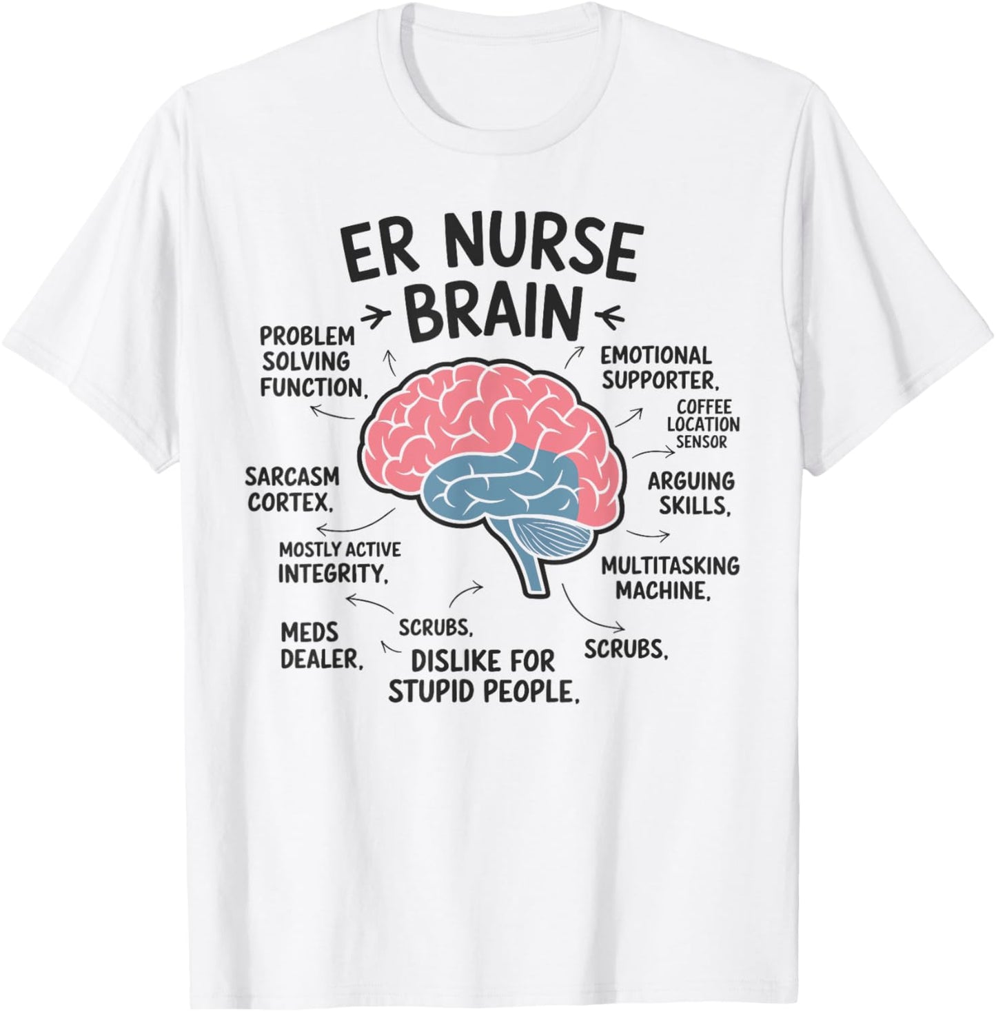 Emergency Room ER Nurse Essentials Coffee Night Shift T-Shirt - T-Shirt | White
