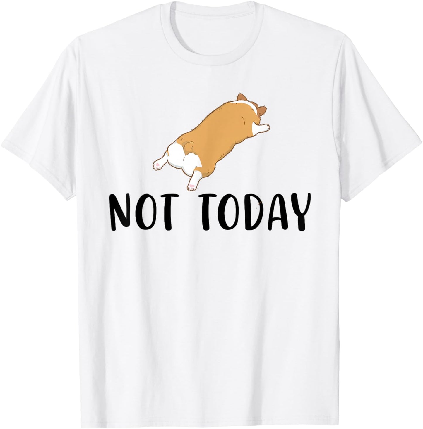 Corgi Funny Not Today Corgi Dog Lover T-Shirt - T-Shirt | White