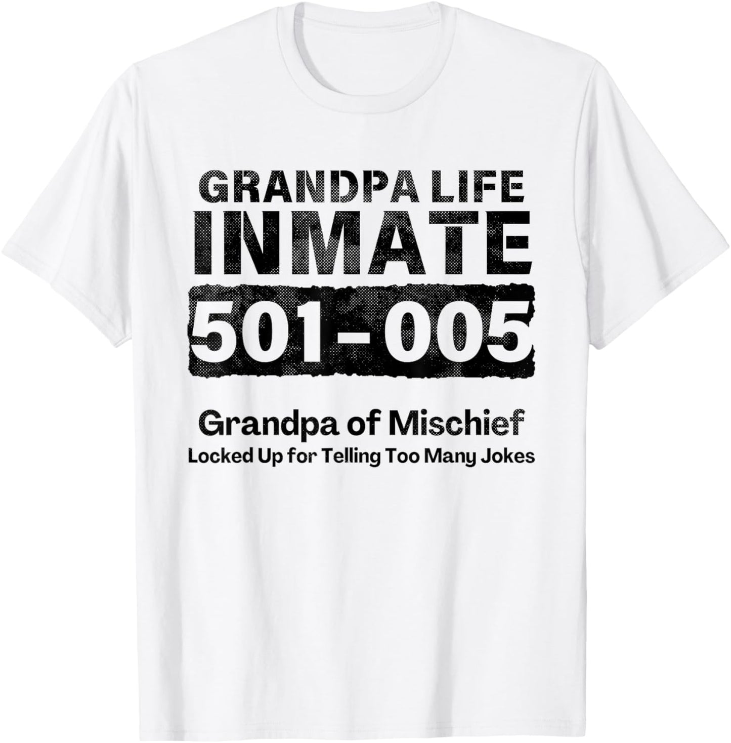 Grandpa Life Prisoner Inmate Funny Jail Halloween Costume T-Shirt - T-Shirt | White