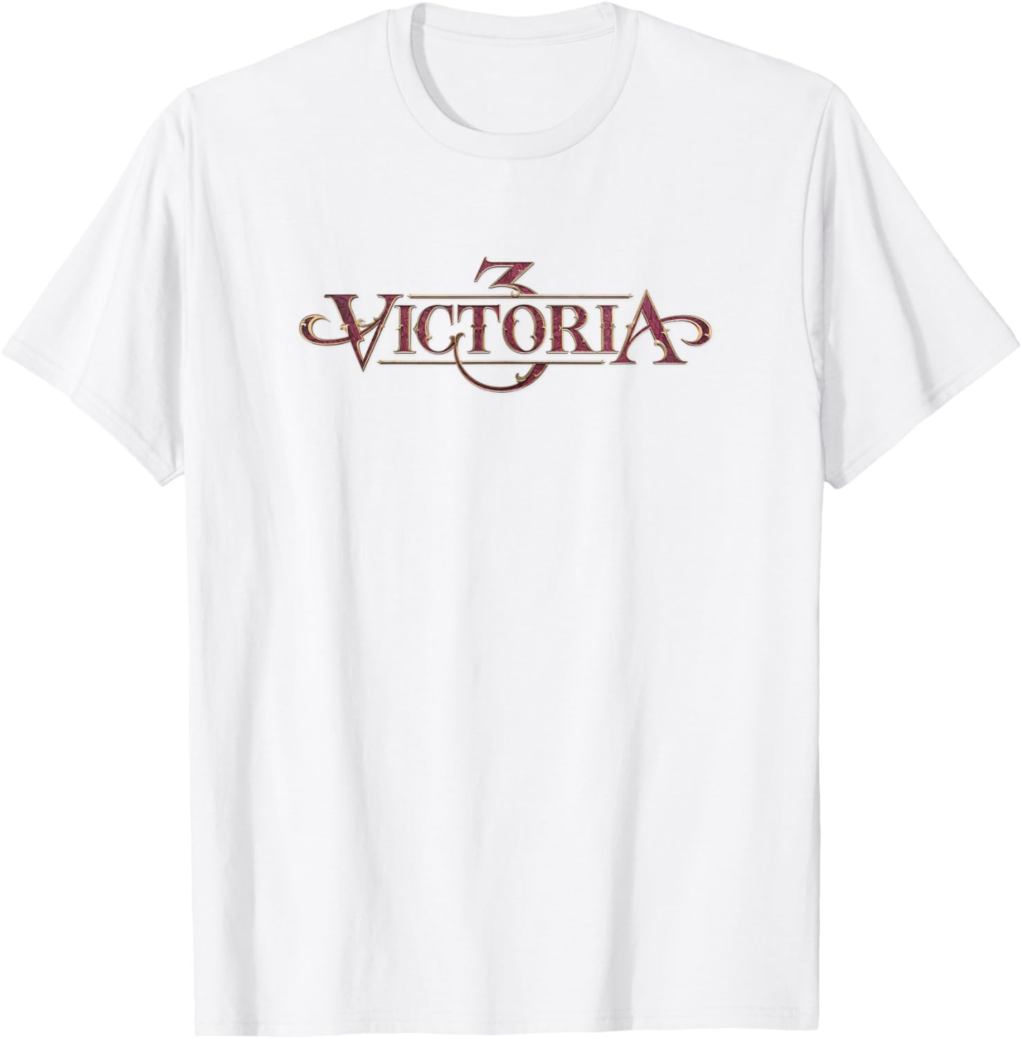 Official Victoria 3 Strategy Game logo colorful T-Shirt - T-Shirt | White