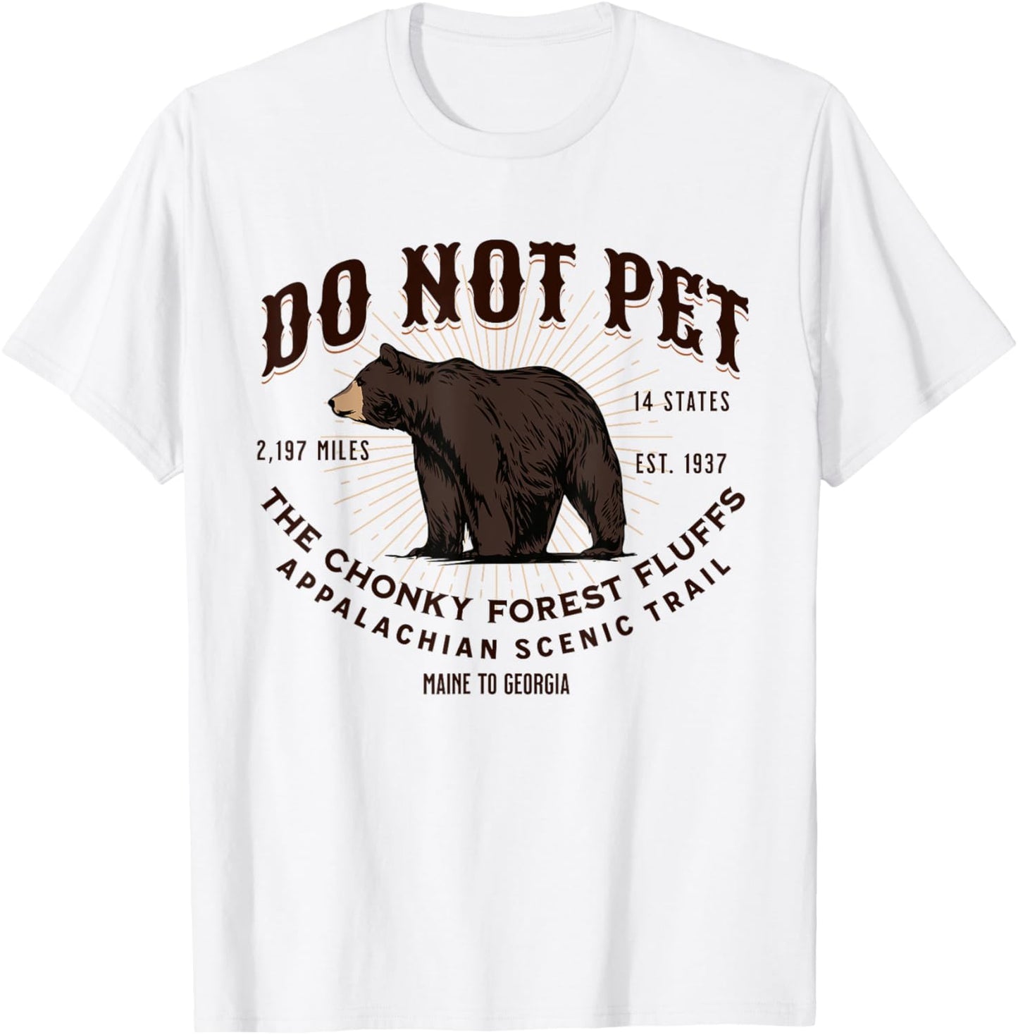Appalachian Trail Scenic Hiking Black Bear Funny Souvenir T-Shirt - T-Shirt | White