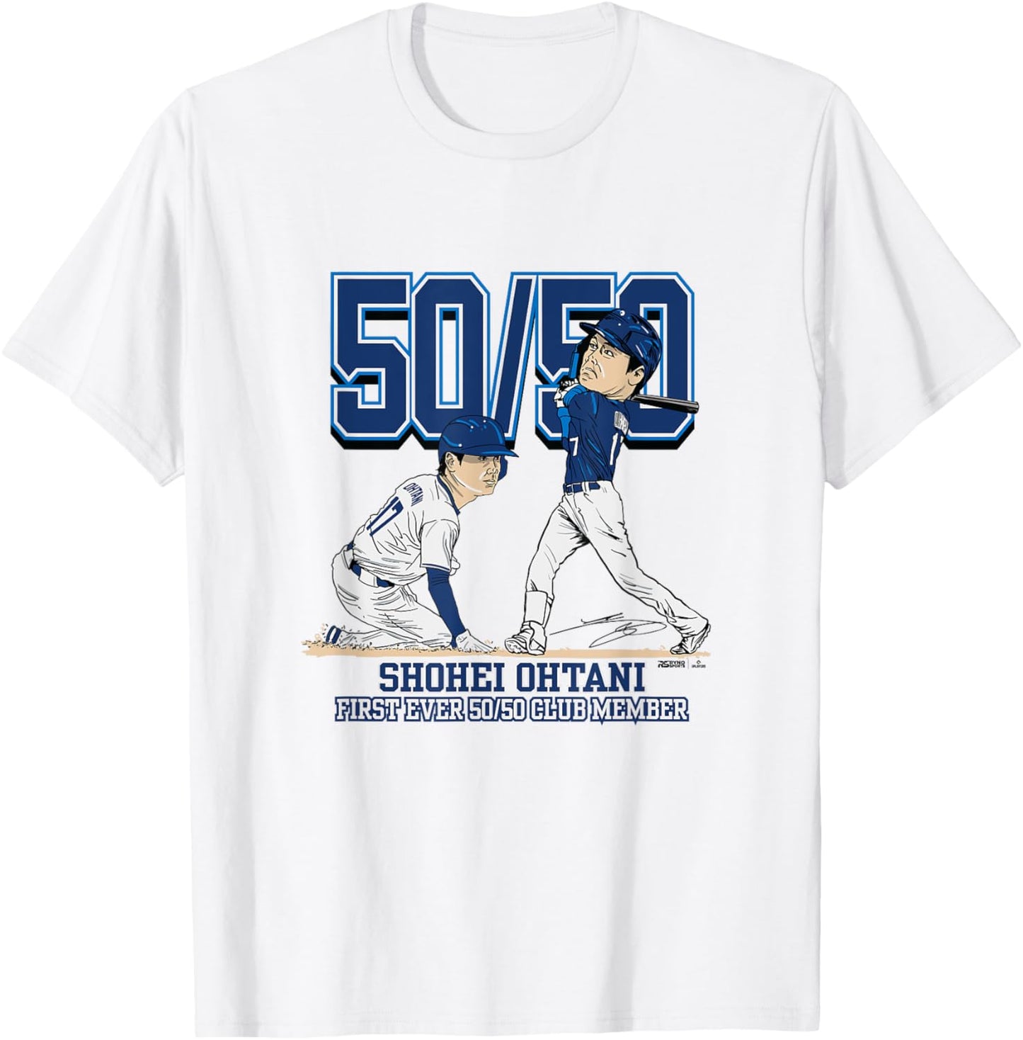 Shohei Ohtani Los Angeles 50/50 Club MLB Players T-Shirt - T-Shirt | White