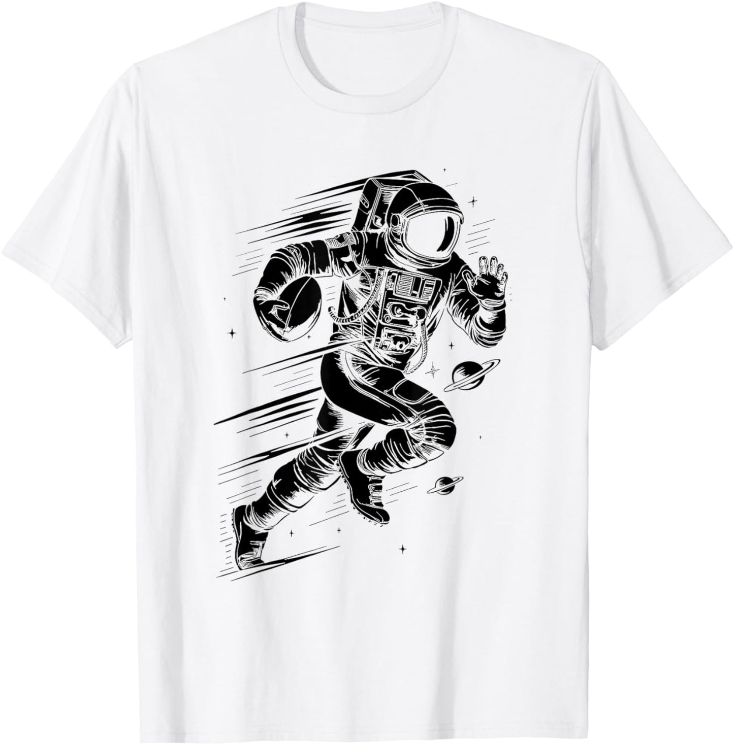 Astronaut Football Player Footballer Sports T-Shirt - T-Shirt | White