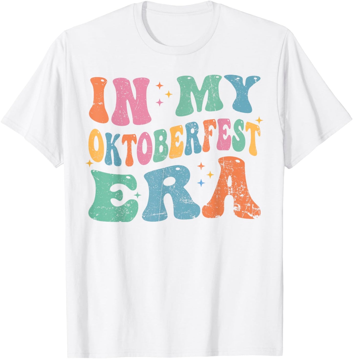 In My Oktoberfest Era Day Drinking Beer Love Retro Groovy T-Shirt - T-Shirt | White