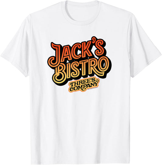 Jack's Bistro Retro Three's Company Jack Tripper Vintage T-Shirt - T-Shirt | White