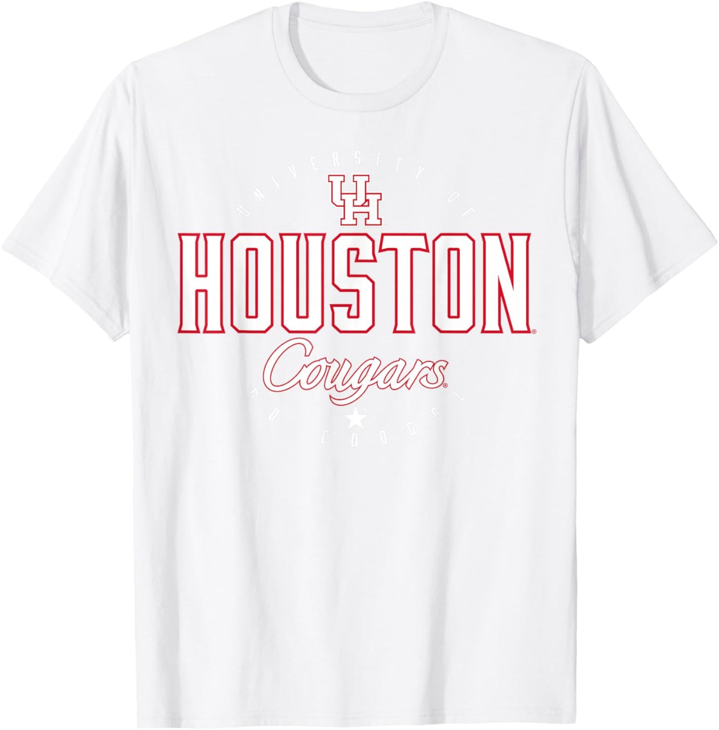 University of Houston | Houston Blue Collection Circle Icon T-Shirt - T-Shirt | White