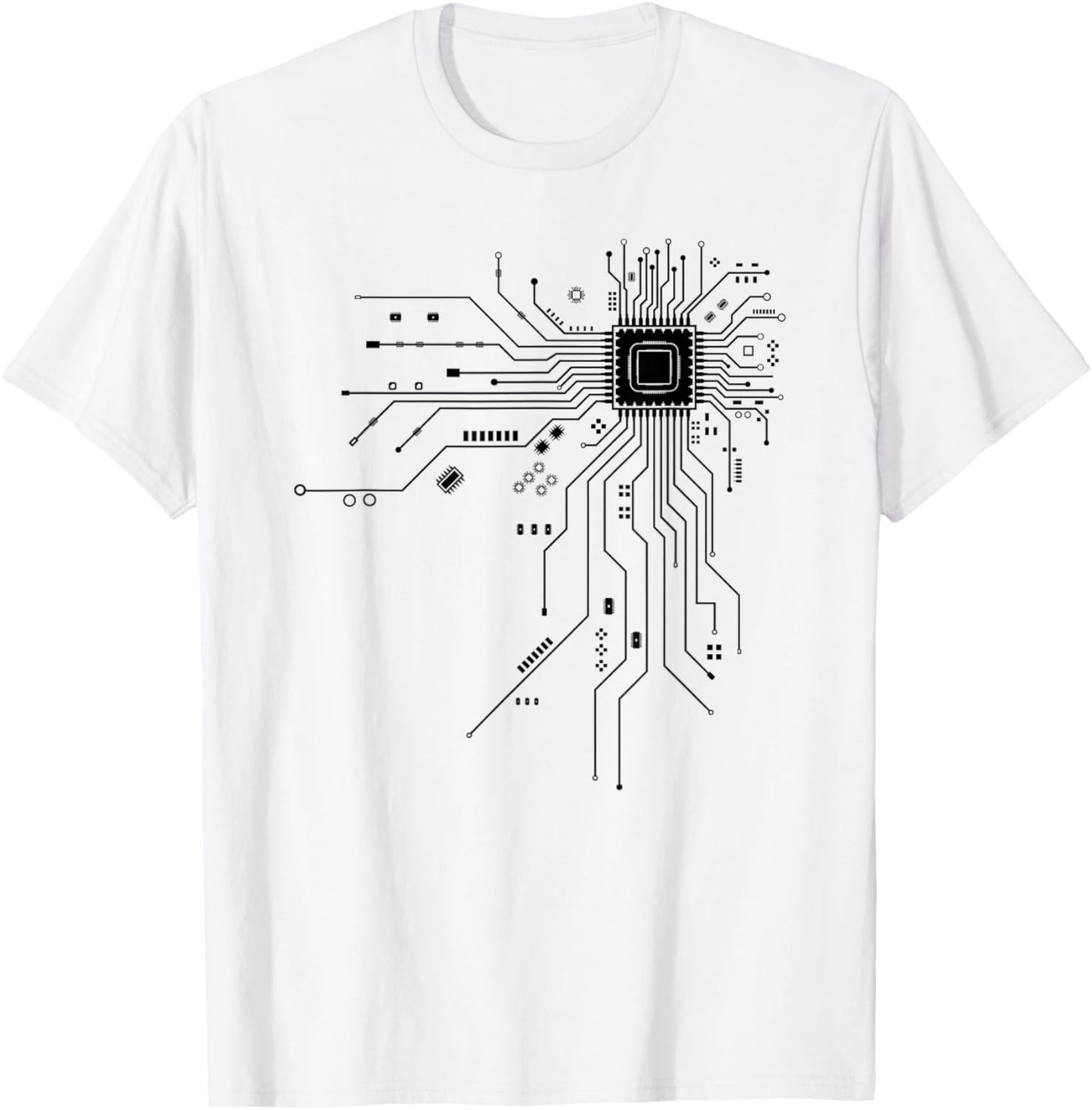 Funny Computer Geek PCB Design CPU Chip Board T-Shirt - T-Shirt | White