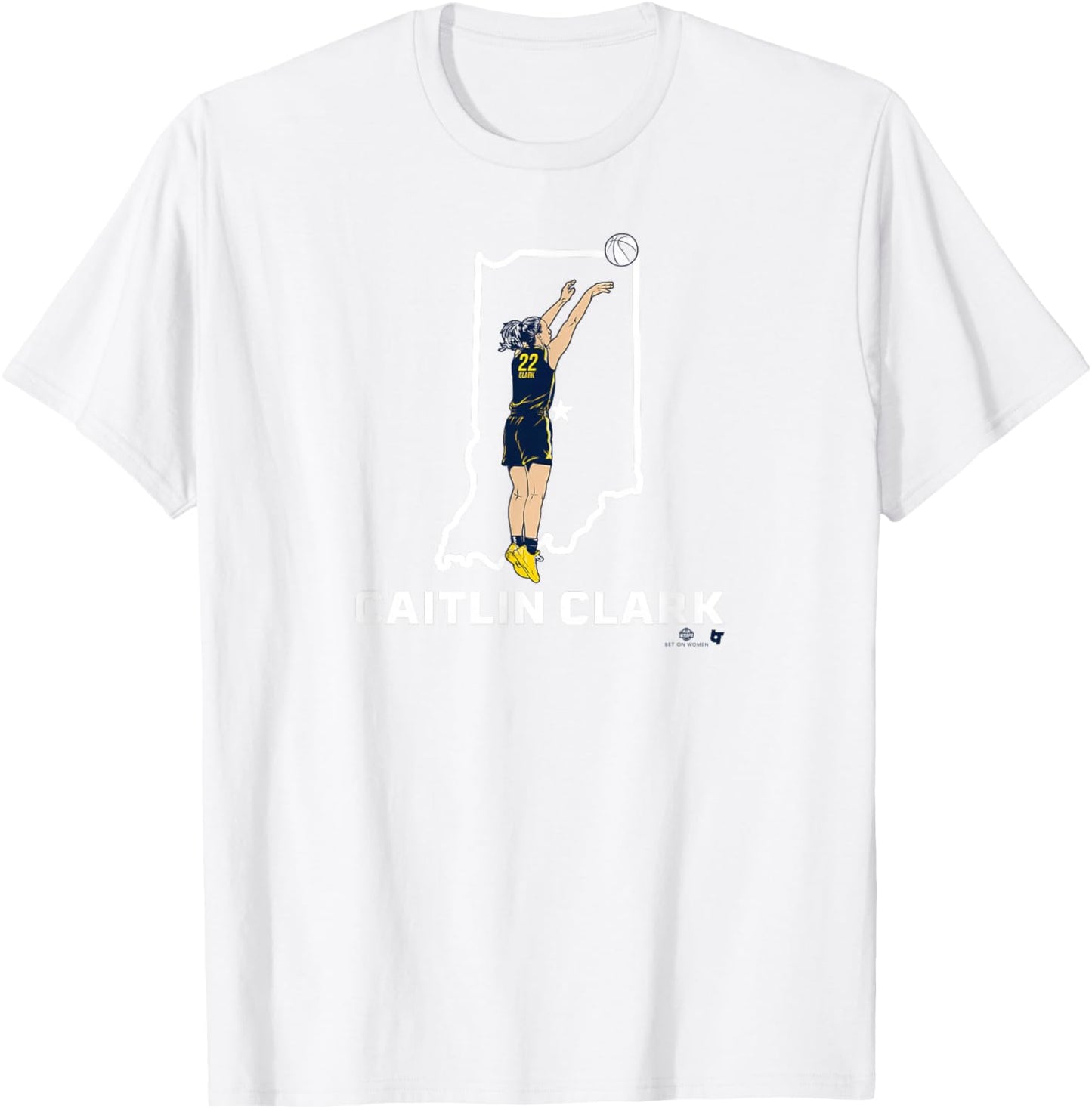 Caitlin Clark: State Star - Indiana Basketball T-Shirt - T-Shirt | White