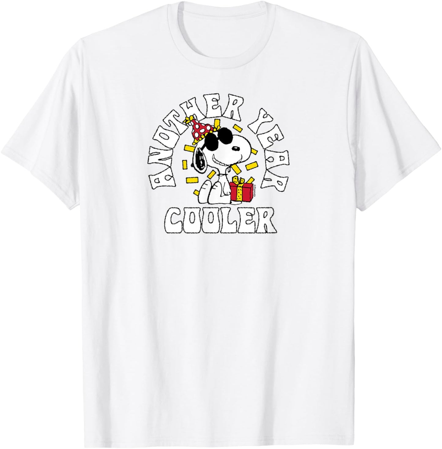Peanuts - Snoopy Birthday Another Year Cooler T-Shirt - T-Shirt | White