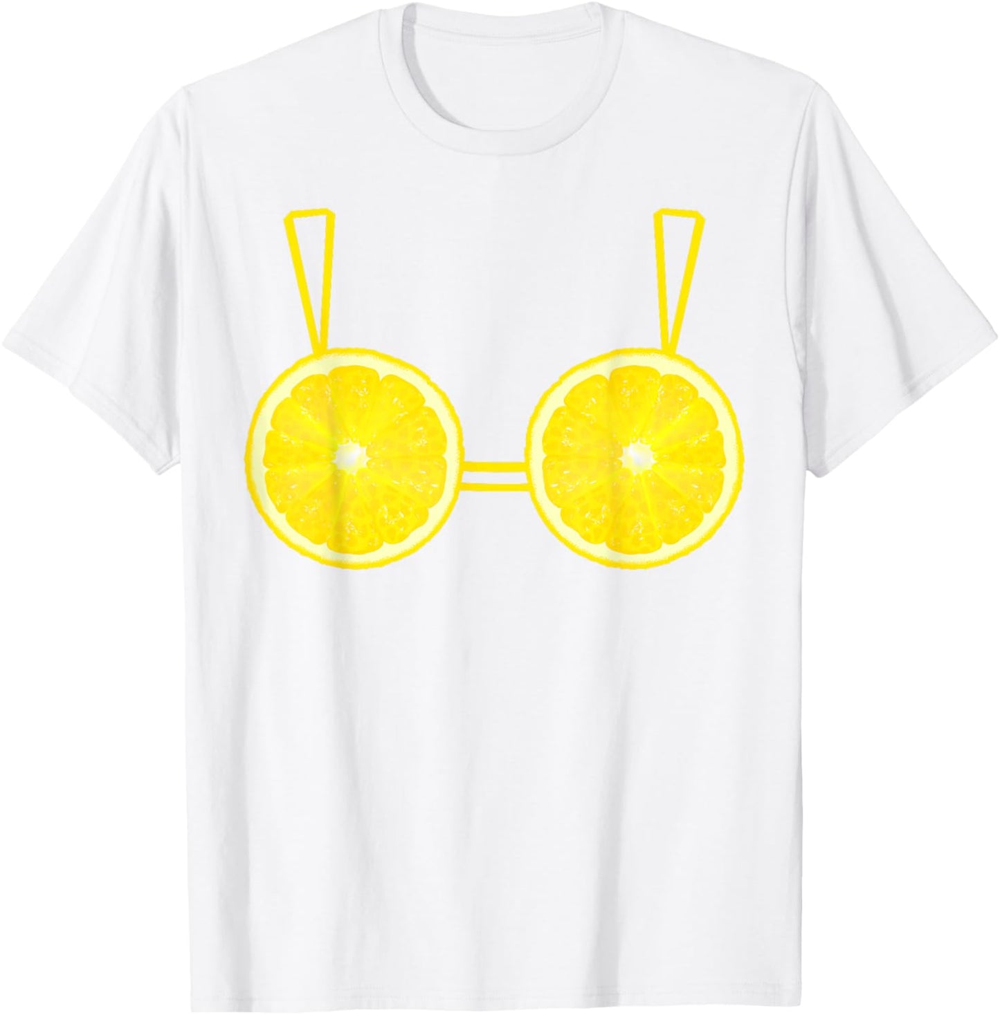 Funny Lemon Bra Cosplay DIY Costume Halloween Girls Women T-Shirt - T-Shirt | White