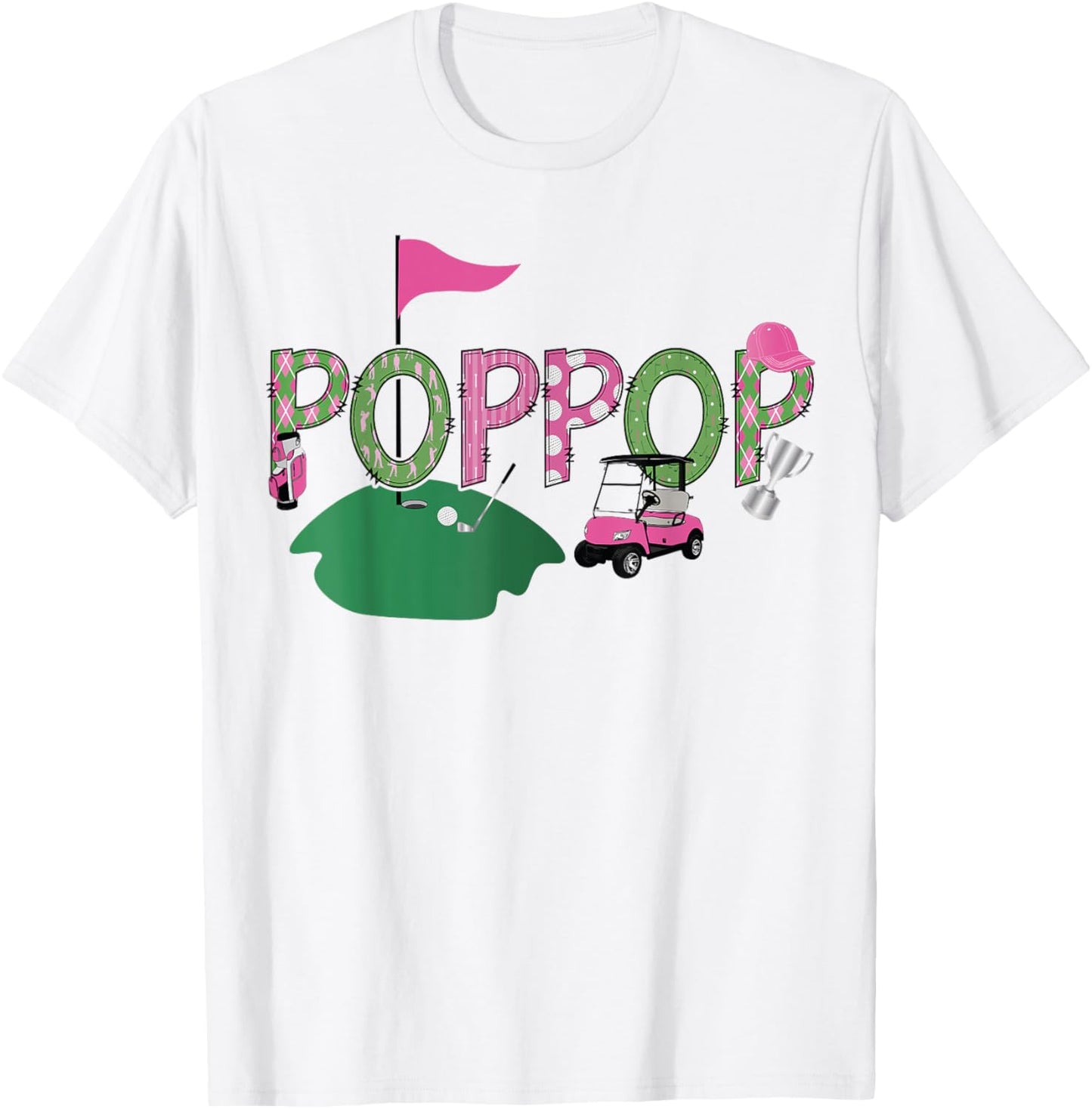 Golf PopPop Hole In One Golf 1St Birthday Party T-Shirt - T-Shirt | White