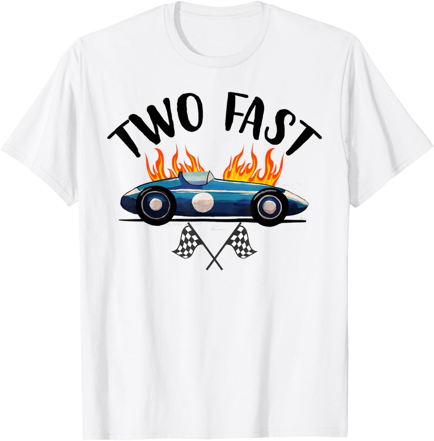 2nd Birthday Two Fast Race Car Second Bday Party Family T-Shirt - T-Shirt | White