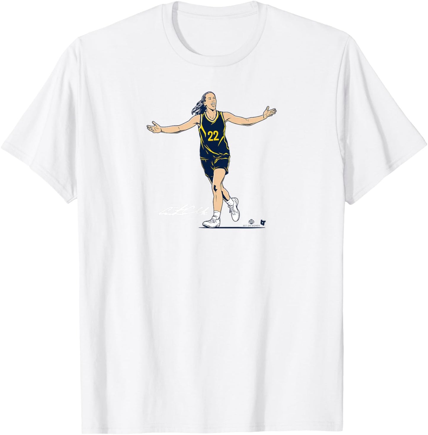 Caitlin Clark: Superstar Pose - Indiana Basketball T-Shirt - T-Shirt | White