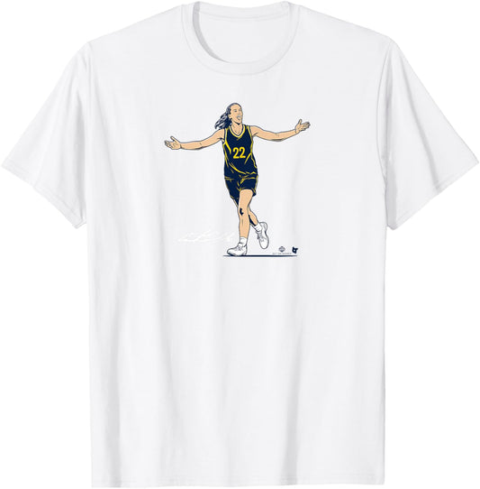 Caitlin Clark: Superstar Pose - Indiana Basketball T-Shirt - T-Shirt | White