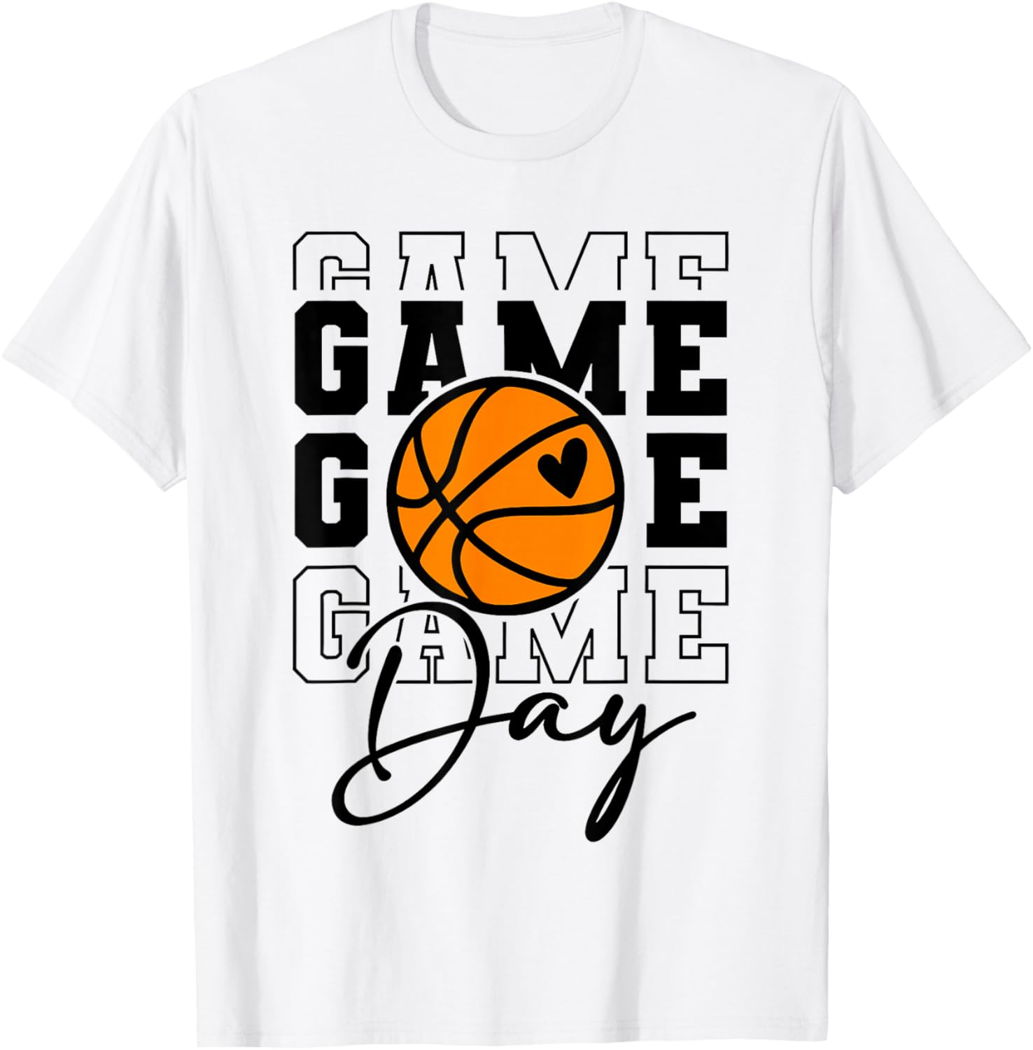 Basketball Game Day T-Shirt - T-Shirt | White