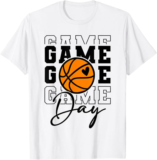 Basketball Game Day T-Shirt - T-Shirt | White