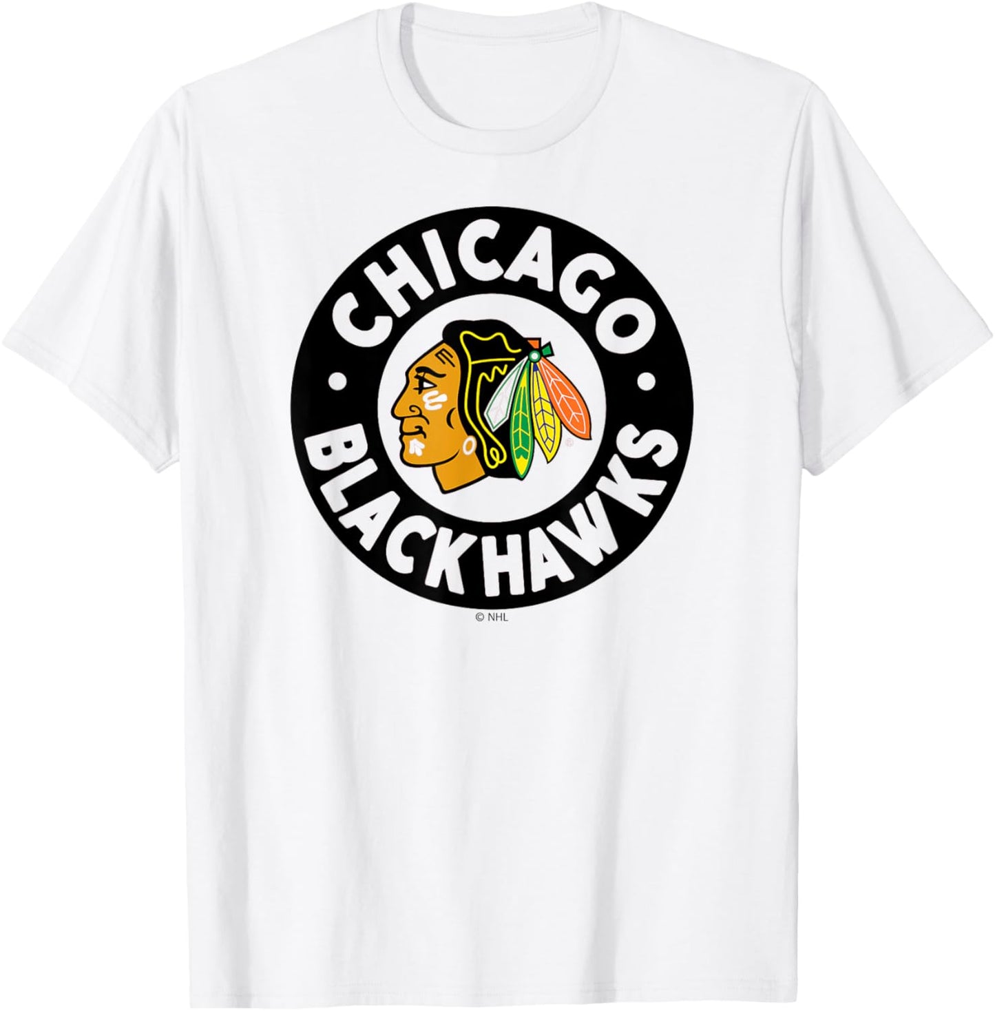 Chicago Blackhawks Symbol Red Officially Licensed T-Shirt - T-Shirt | White