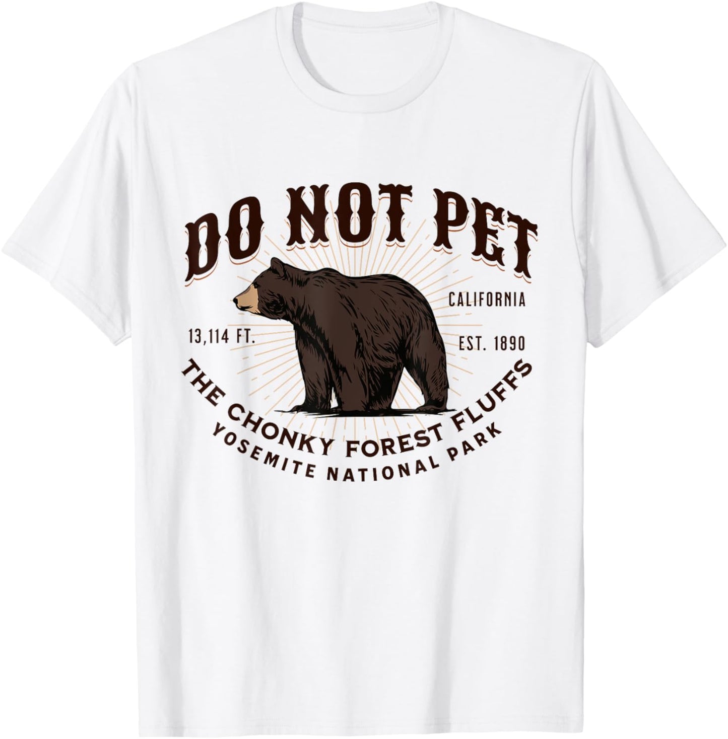 Yosemite National Park Black Bear Funny Souvenir T-Shirt - T-Shirt | White