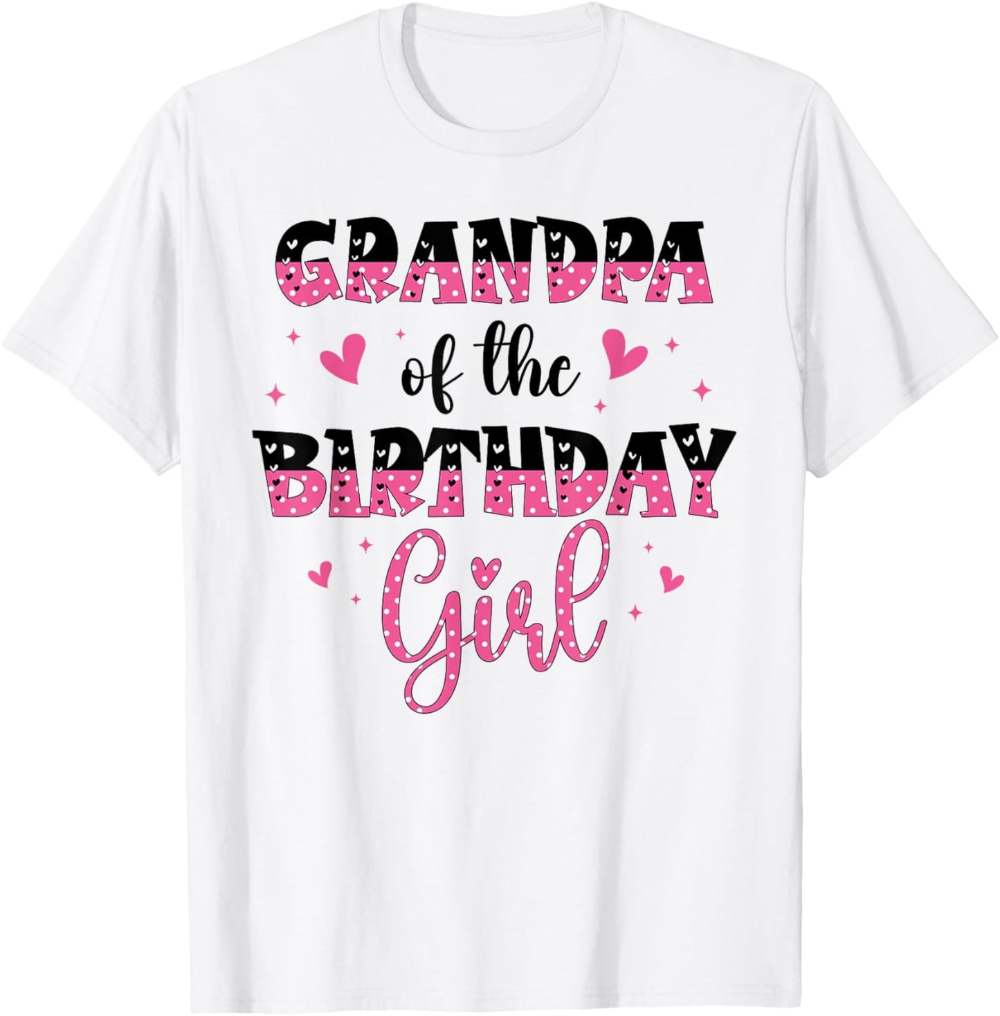 Grandpa of The Birthday Girl Family Matching Bday Party Kids T-Shirt - T-Shirt | White
