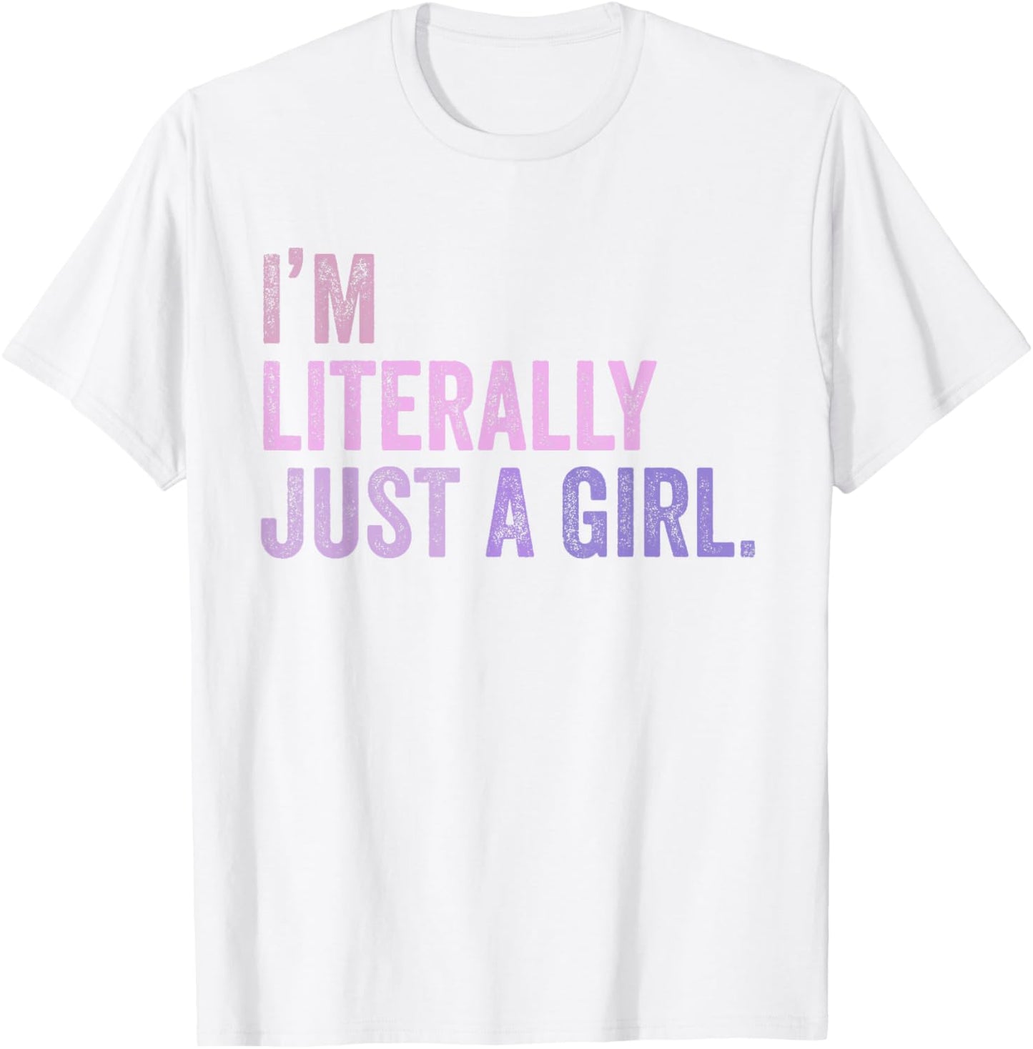 I'm literally just a girl cute coquette bows girl T-Shirt - T-Shirt | White