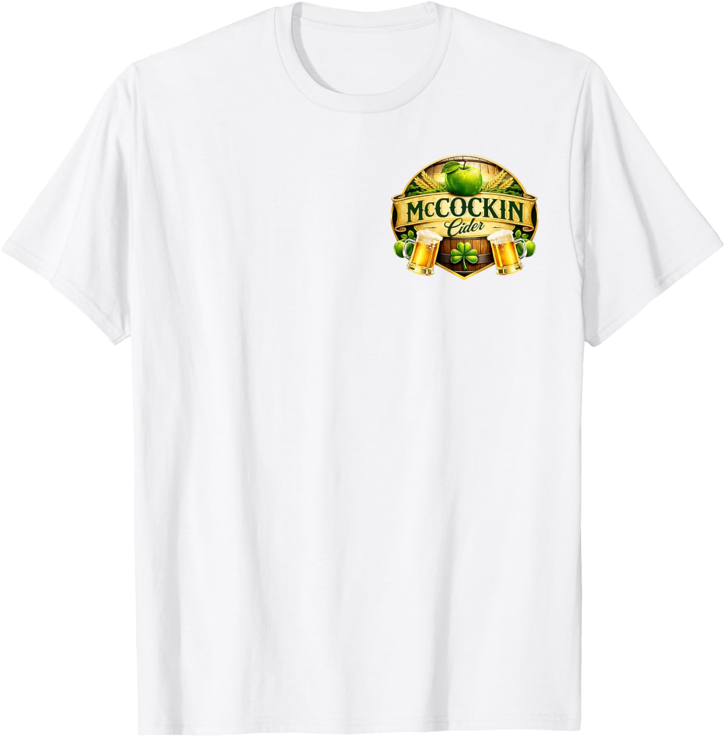 McCockin Cider McCain Funny St Patrick’s Day Adult Humor T-Shirt - T-Shirt | White