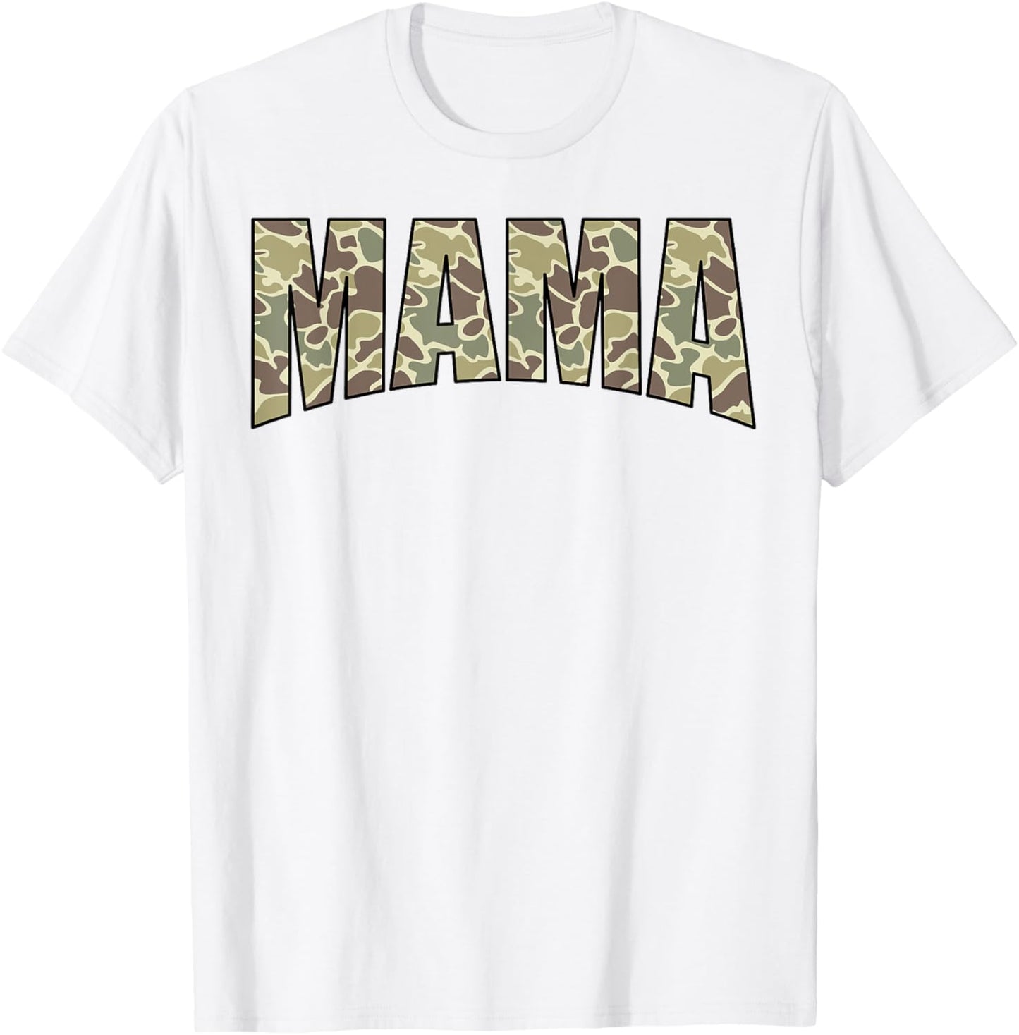 Vintage Mama Camo US Flag Old Camouflage Hunting Season T-Shirt - T-Shirt | White