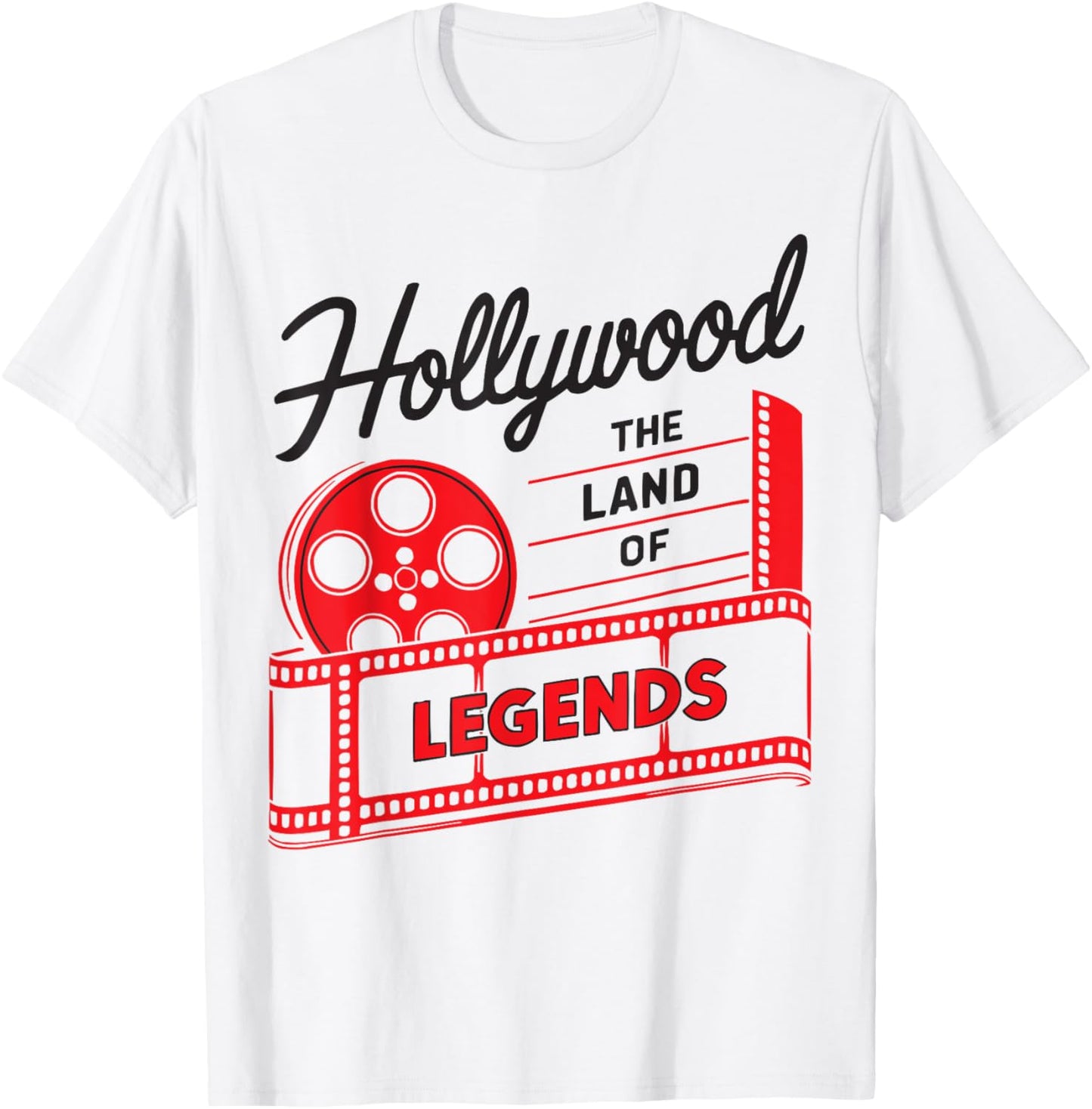 Hollywood Califonia American USA Vacation Travel Tourist T-Shirt - T-Shirt | White