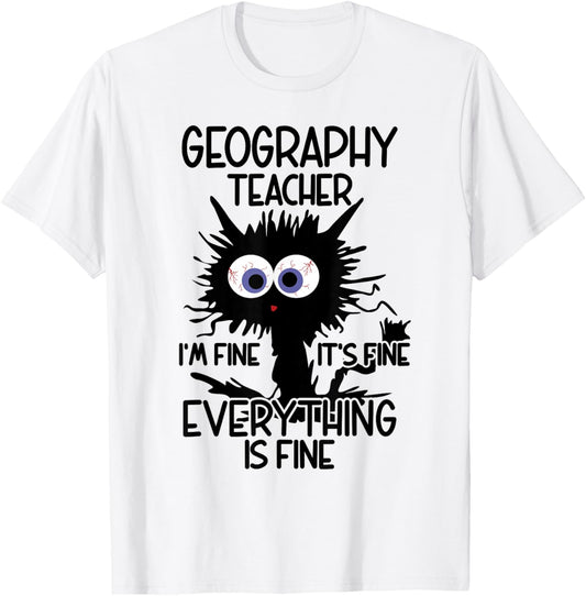 Geography Teacher Appreciation Merch T-Shirt - T-Shirt | White