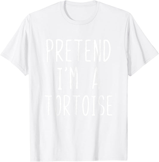 Pretend I'm A Tortoise Costume Halloween Lazy Adult Kids T-Shirt - T-Shirt | White