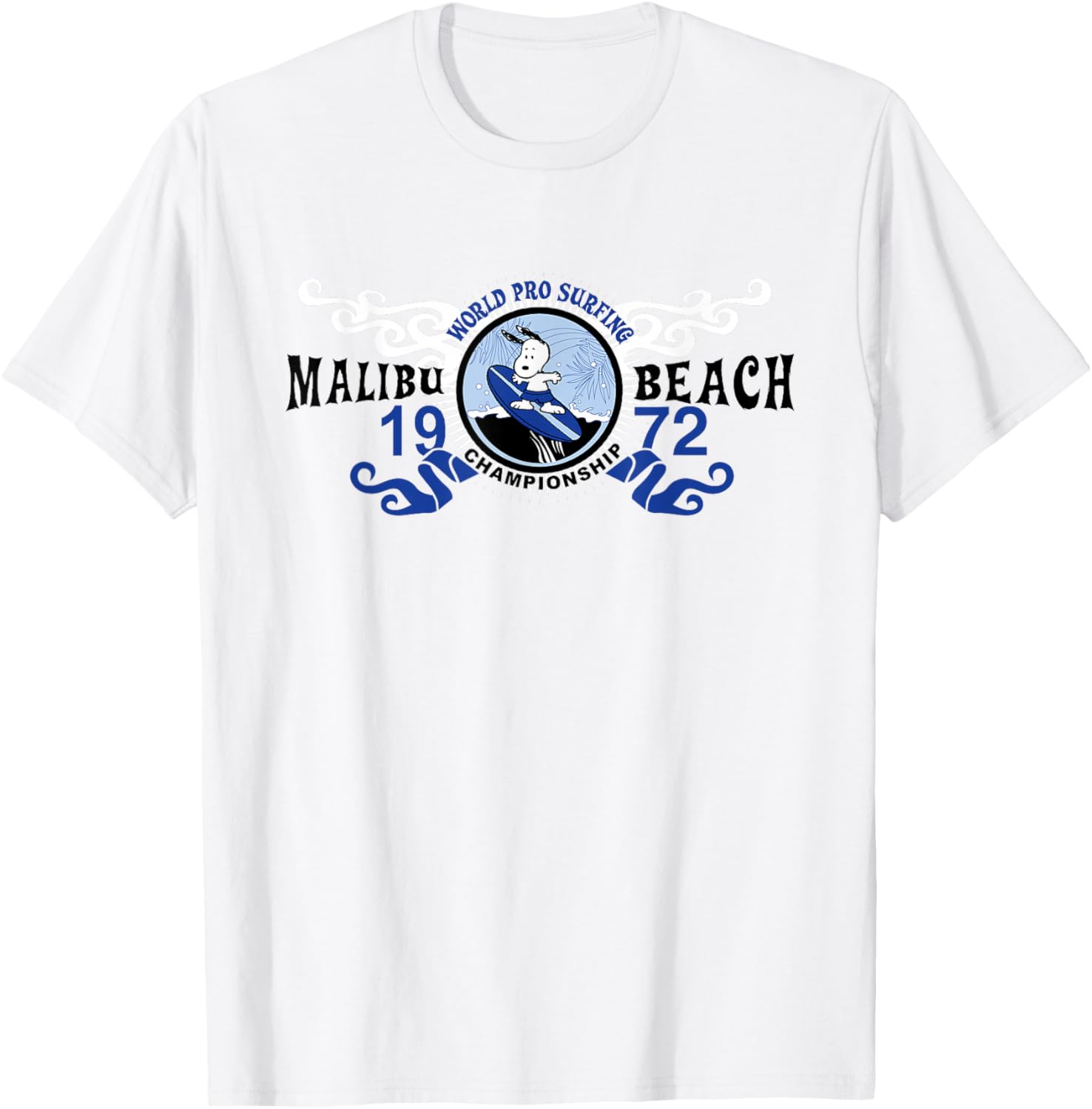 Peanuts Snoopy World Pro Surfing 1972 T-Shirt - T-Shirt | White
