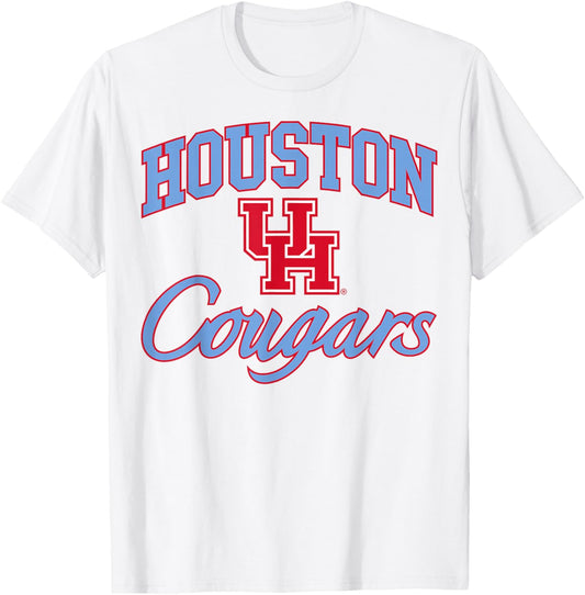 University of Houston | Houston Blue Collection Arch Script T-Shirt - T-Shirt | White