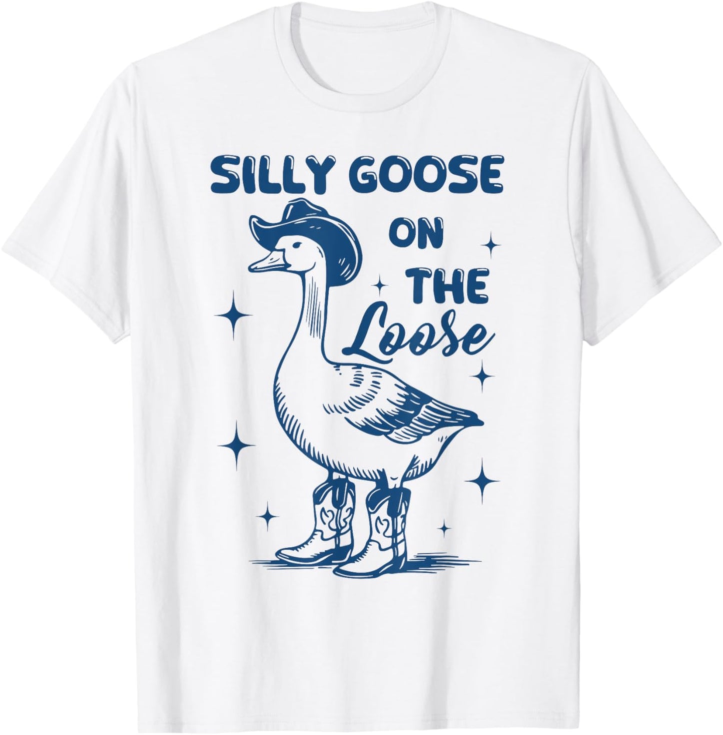 Funny Retro Vintage Meme Silly Goose On The Loose T-Shirt - T-Shirt | White