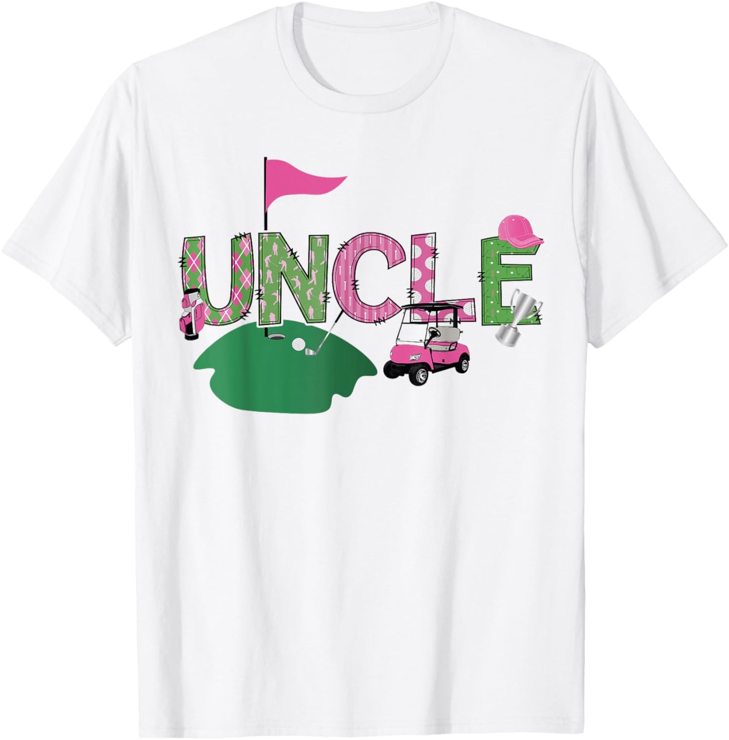 Golf Uncle Hole In One Golf 1St Birthday Party T-Shirt - T-Shirt | White