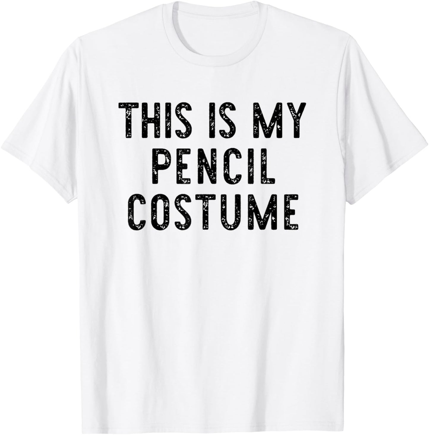 This Is My Pencil Costume Halloween Funny Simple Kids Adult T-Shirt - T-Shirt | White