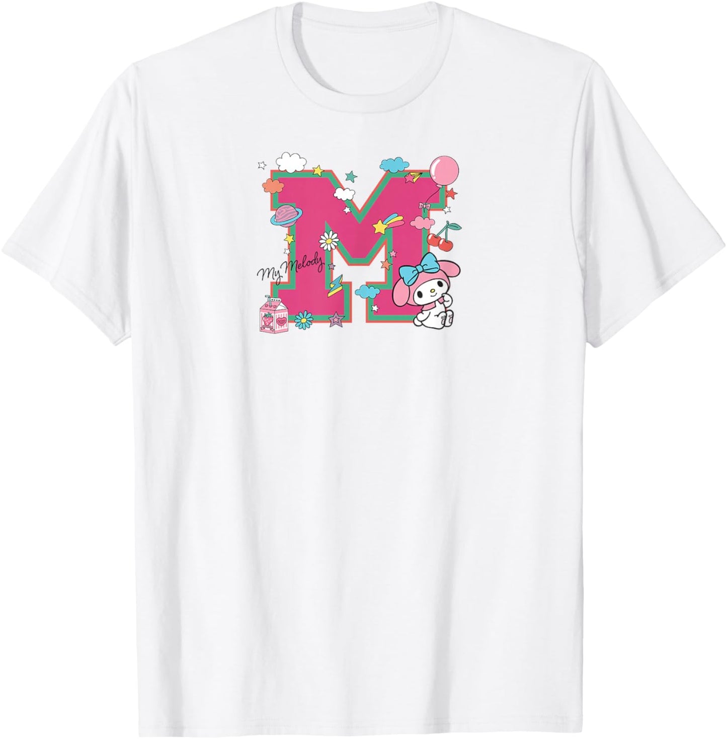 My Melody M is For T-Shirt - T-Shirt | White
