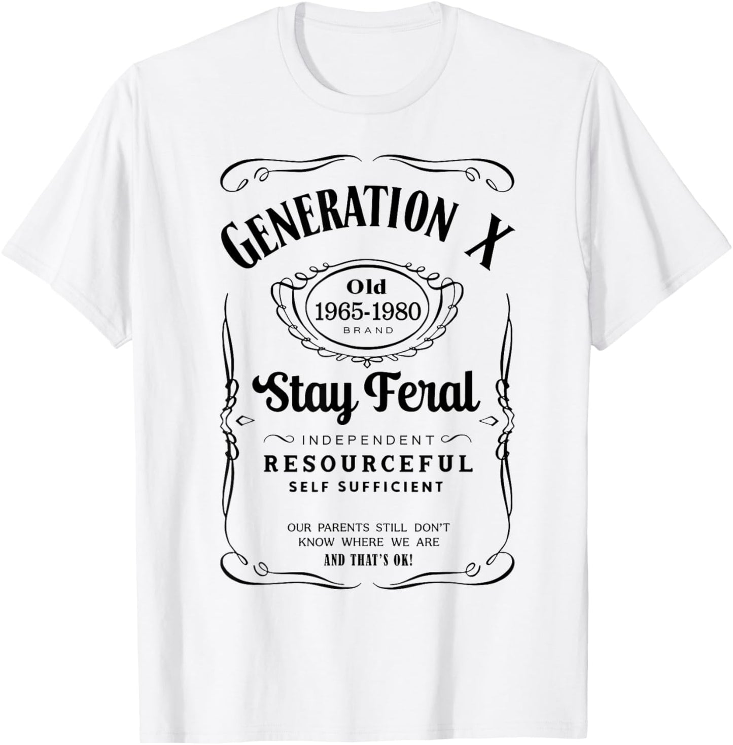 Generation X Stay Feral T-Shirt - T-Shirt | White