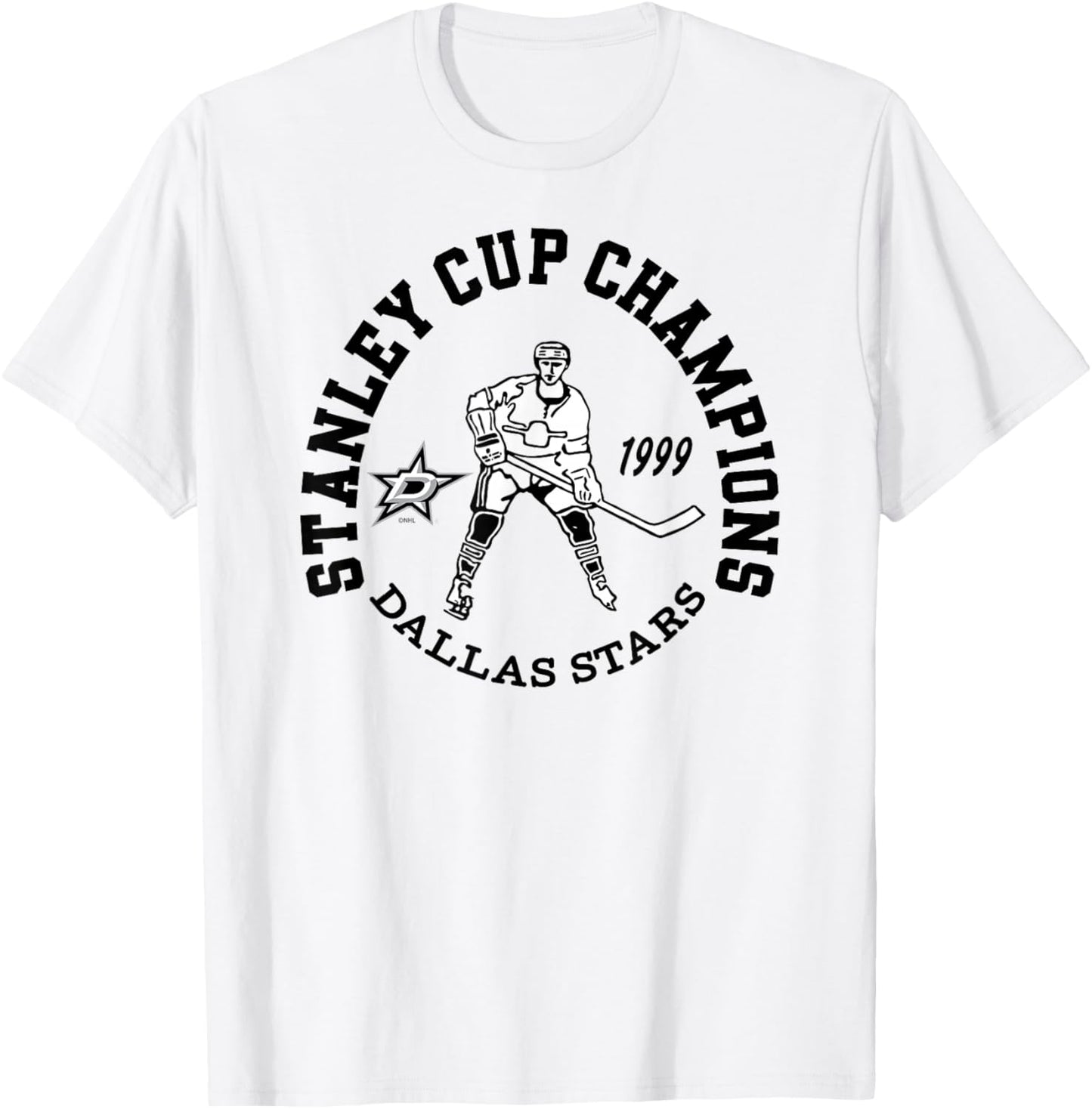 Dallas Stars Stanley Cup Champions 1999 Green T-Shirt - T-Shirt | White