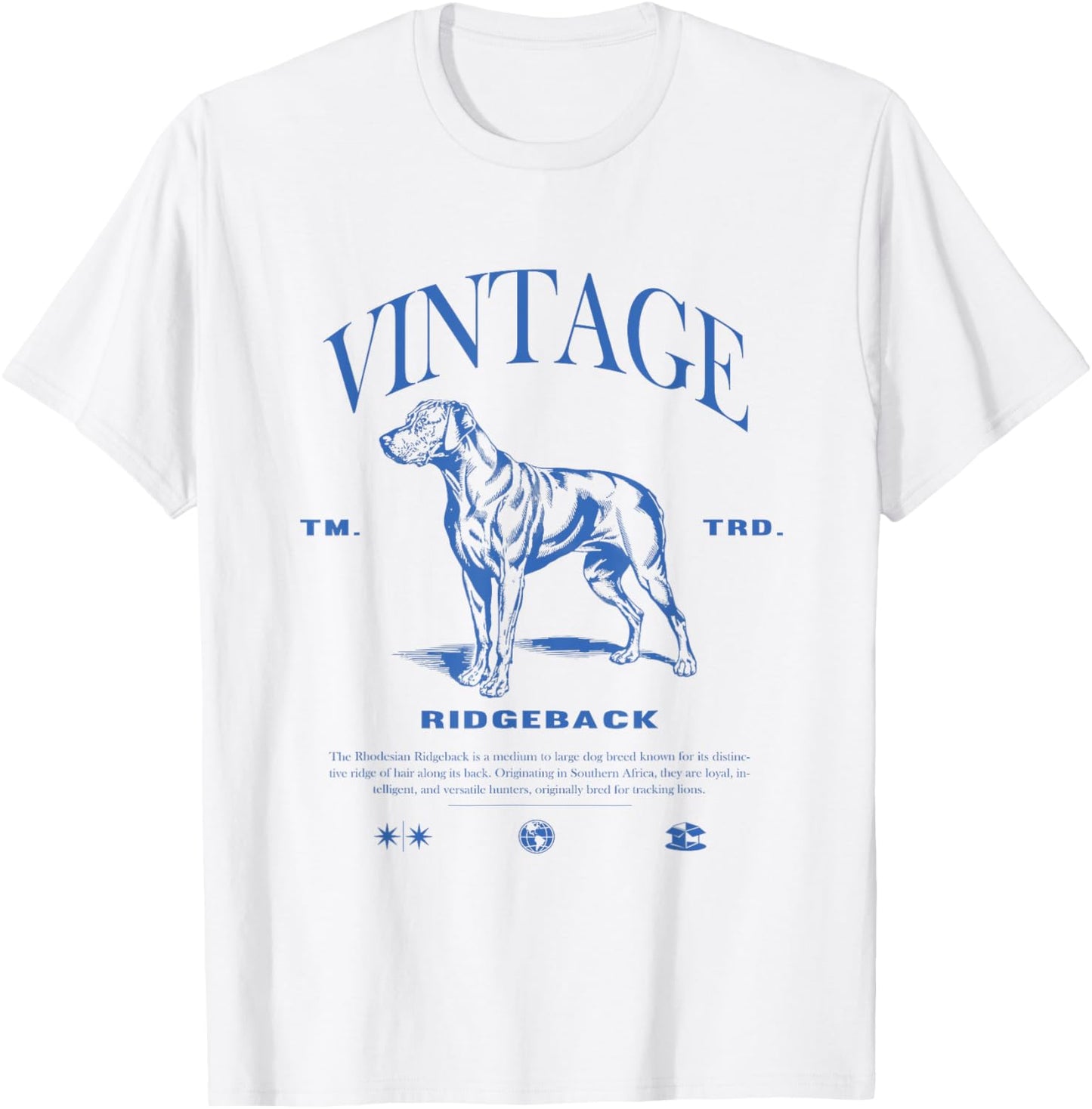 Rhodesian Ridgeback Vintage T-Shirt - T-Shirt | White