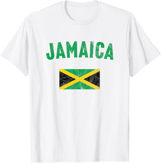 Jamaica Flag T-Shirt - T-Shirt | White