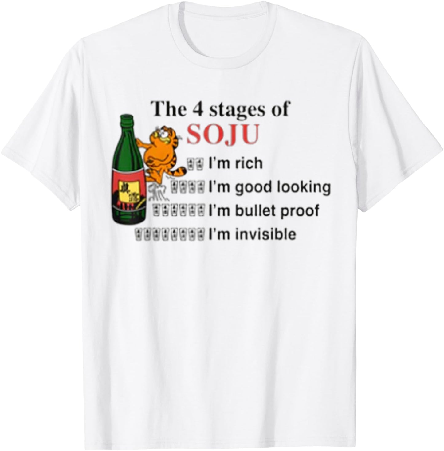The 4 Stages of Soju, The 4 Stages of Soju T-Shirt - T-Shirt | White